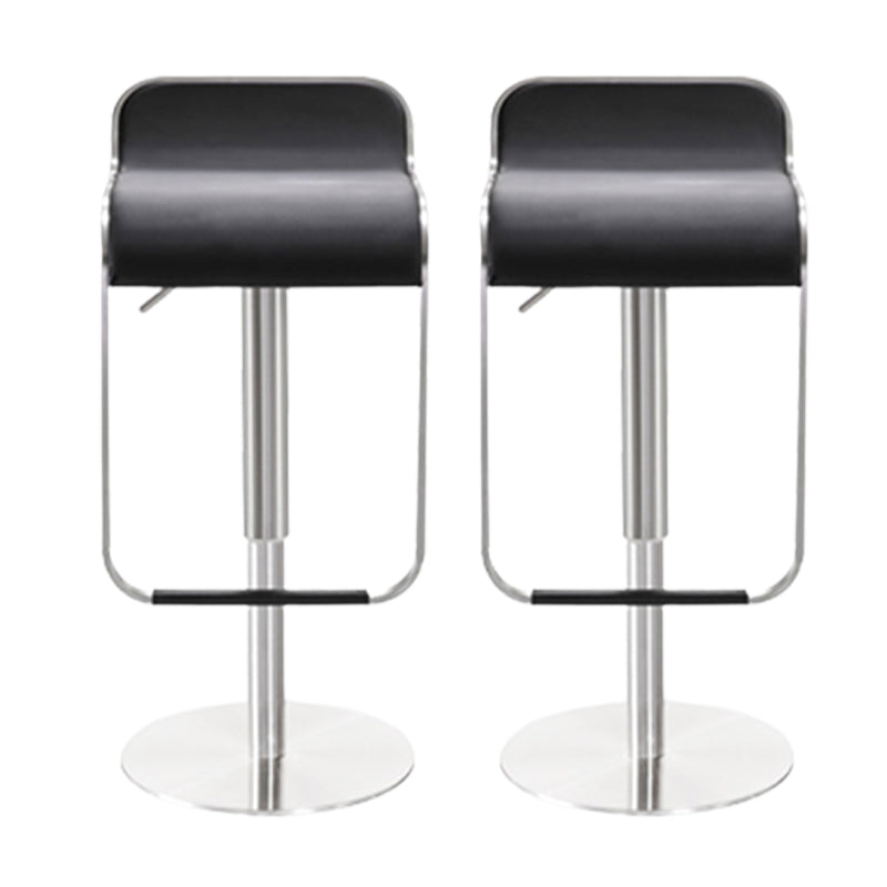 Tabouret de bar sans bras intérieur bas contemporain avec base en métal