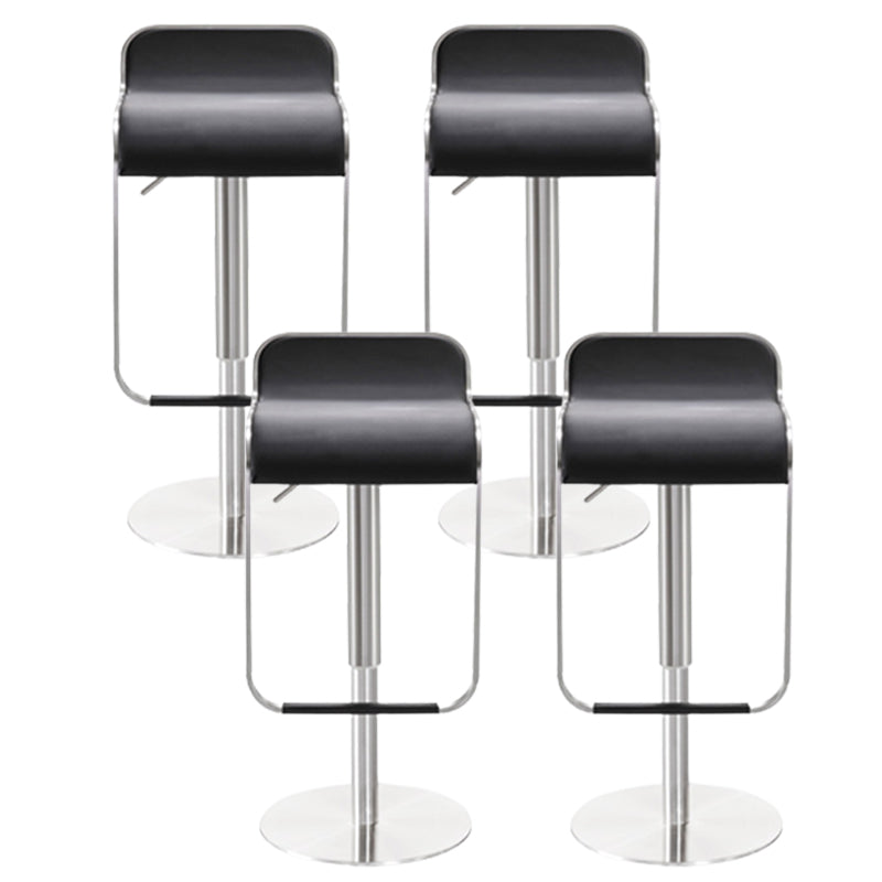 Tabouret de bar sans bras intérieur bas contemporain avec base en métal