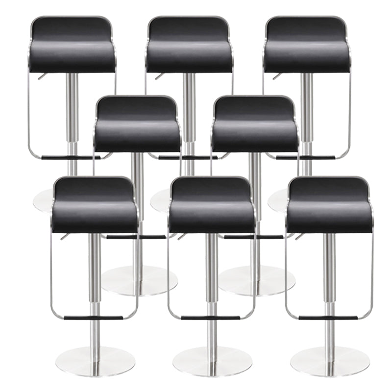 Tabouret de bar sans bras intérieur bas contemporain avec base en métal