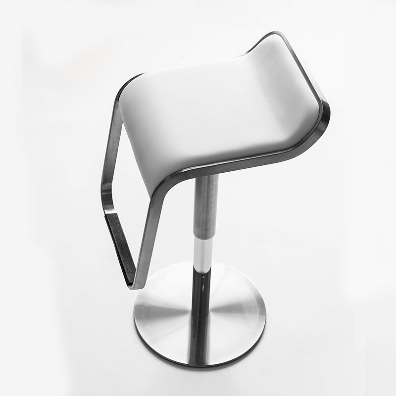 Tabouret de bar sans bras intérieur bas contemporain avec base en métal