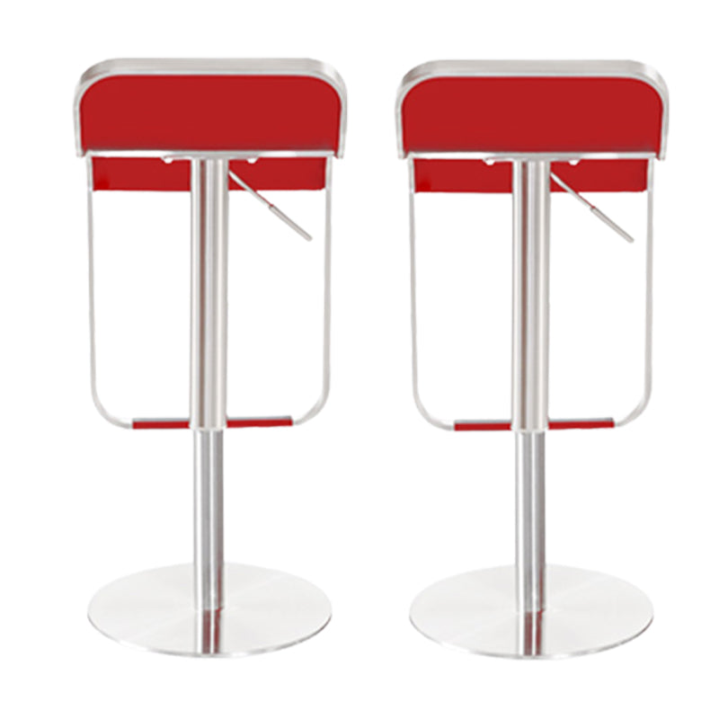 Tabouret de bar sans bras intérieur bas contemporain avec base en métal