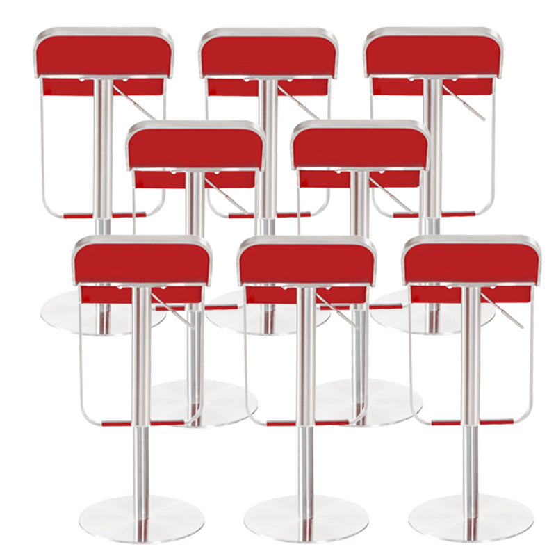 Tabouret de bar sans bras intérieur bas contemporain avec base en métal