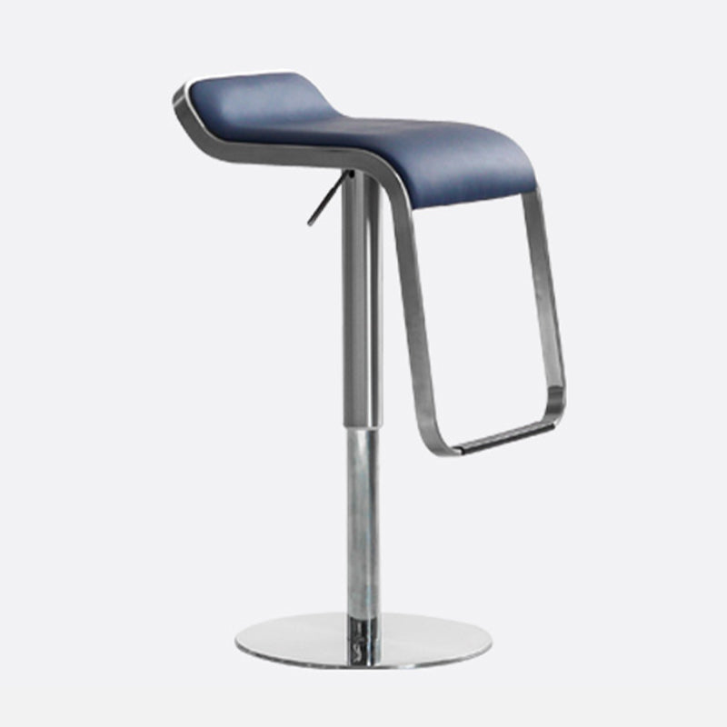 Tabouret de bar sans bras intérieur bas contemporain avec base en métal