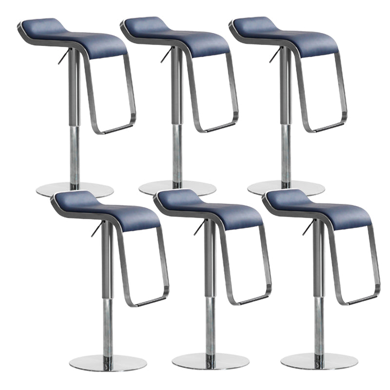 Tabouret de bar sans bras intérieur bas contemporain avec base en métal