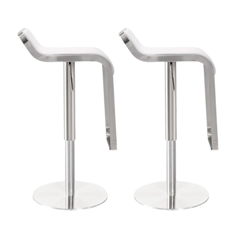 Tabouret de bar sans bras intérieur bas contemporain avec base en métal