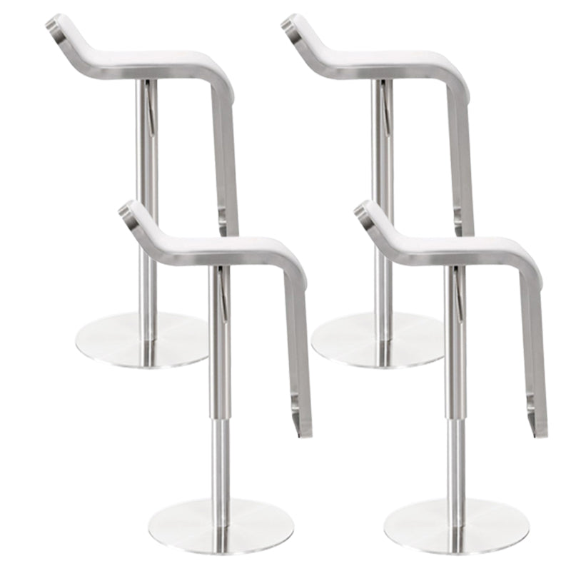 Tabouret de bar sans bras intérieur bas contemporain avec base en métal