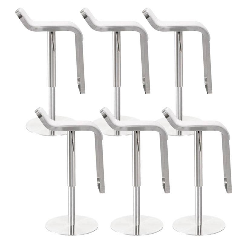 Tabouret de bar sans bras intérieur bas contemporain avec base en métal