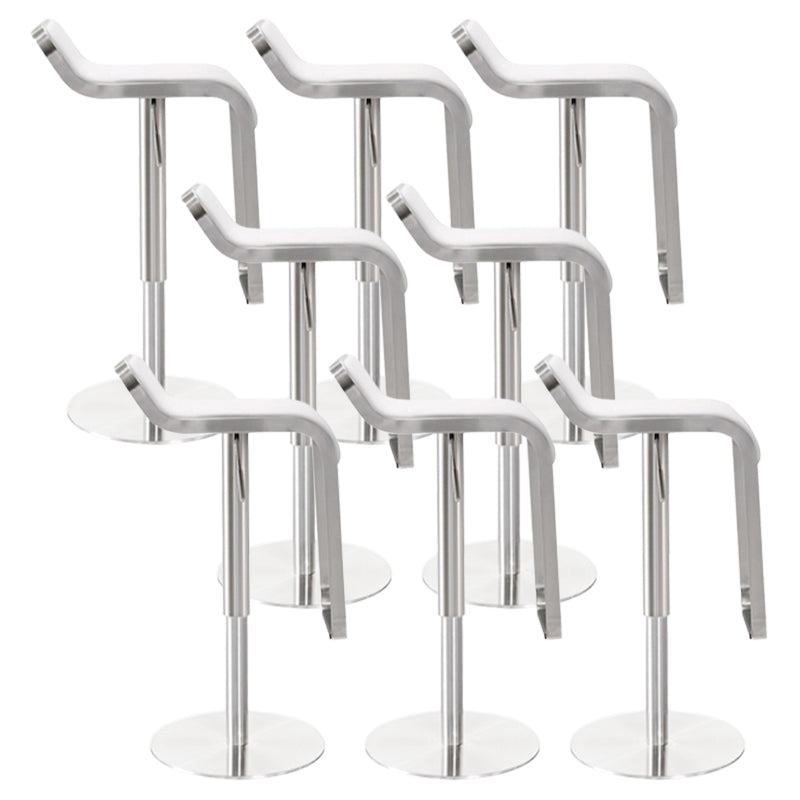 Tabouret de bar sans bras intérieur bas contemporain avec base en métal