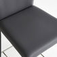 Tabourets de bar modernes sans accoudoirs à dossier bas en similicuir avec base en métal