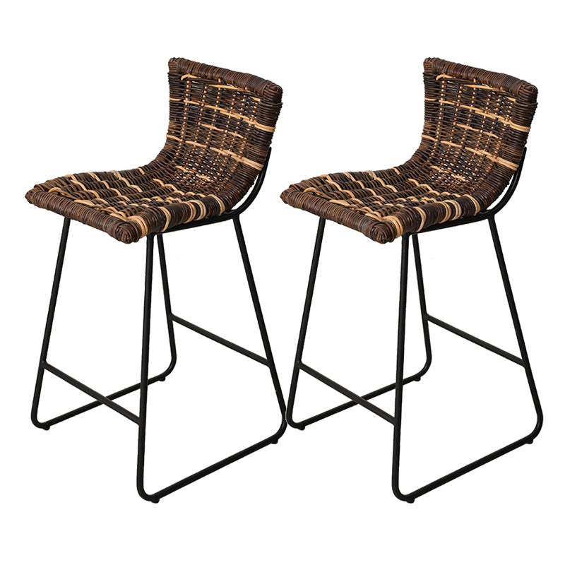 Industriële lage rug binnen binnen armloze barkruk met metalen basis