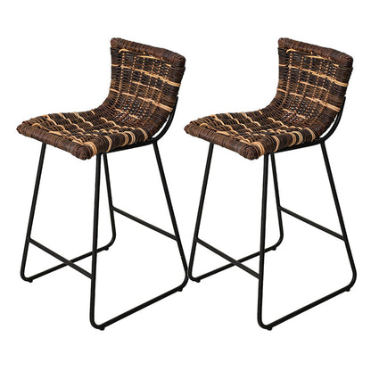 Industriële lage rug binnen binnen armloze barkruk met metalen basis