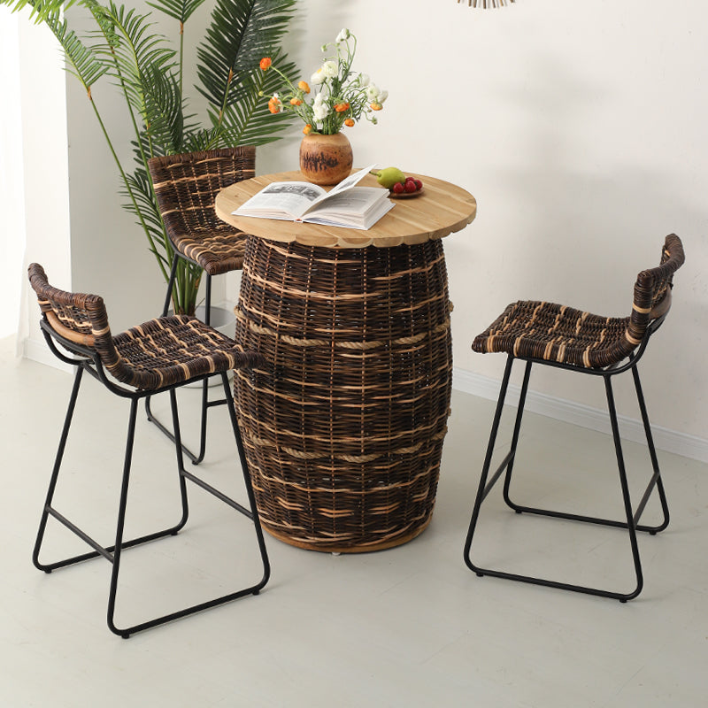 Industriële lage rug binnen binnen armloze barkruk met metalen basis