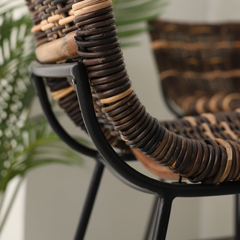 Industriële lage rug binnen binnen armloze barkruk met metalen basis