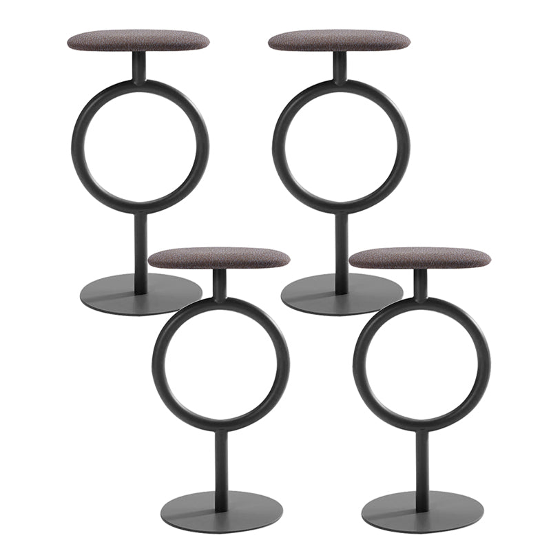 Industrial Low Back Indoor Armless Indoor Bar Stool with Metal Base