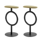 Industrial Low Back Indoor Armless Indoor Bar Stool with Metal Base