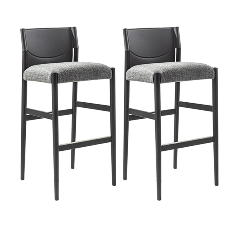 Taburete de bar contemporáneo sin brazos de 35,4 pulgadas con base de madera maciza