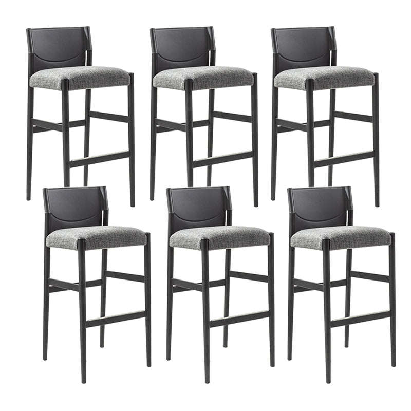 Taburete de bar contemporáneo sin brazos de 35,4 pulgadas con base de madera maciza