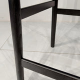 Contemporary 35.4-inch Armless Bar Stool with Solid Wood Base