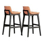 Contemporary Low Back Indoor Armless Bar Stool with Backrest
