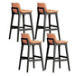 Contemporary Low Back Indoor Armless Bar Stool with Backrest