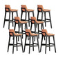 Contemporary Low Back Indoor Armless Bar Stool with Backrest