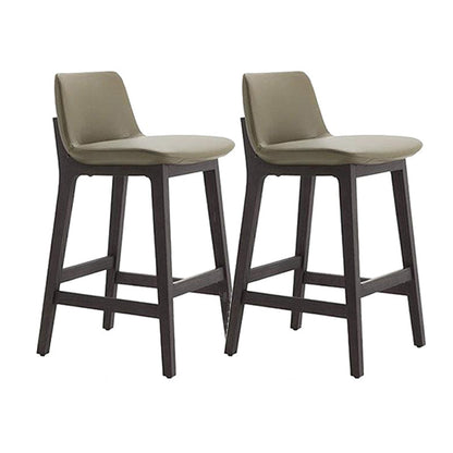 Contemporary Low Back Indoor Armless Bar Stool with Backrest