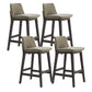 Contemporary Low Back Indoor Armless Bar Stool with Backrest