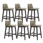 Contemporary Low Back Indoor Armless Bar Stool with Backrest