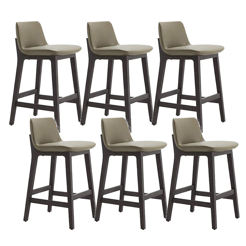 Contemporary Low Back Indoor Armless Bar Stool with Backrest