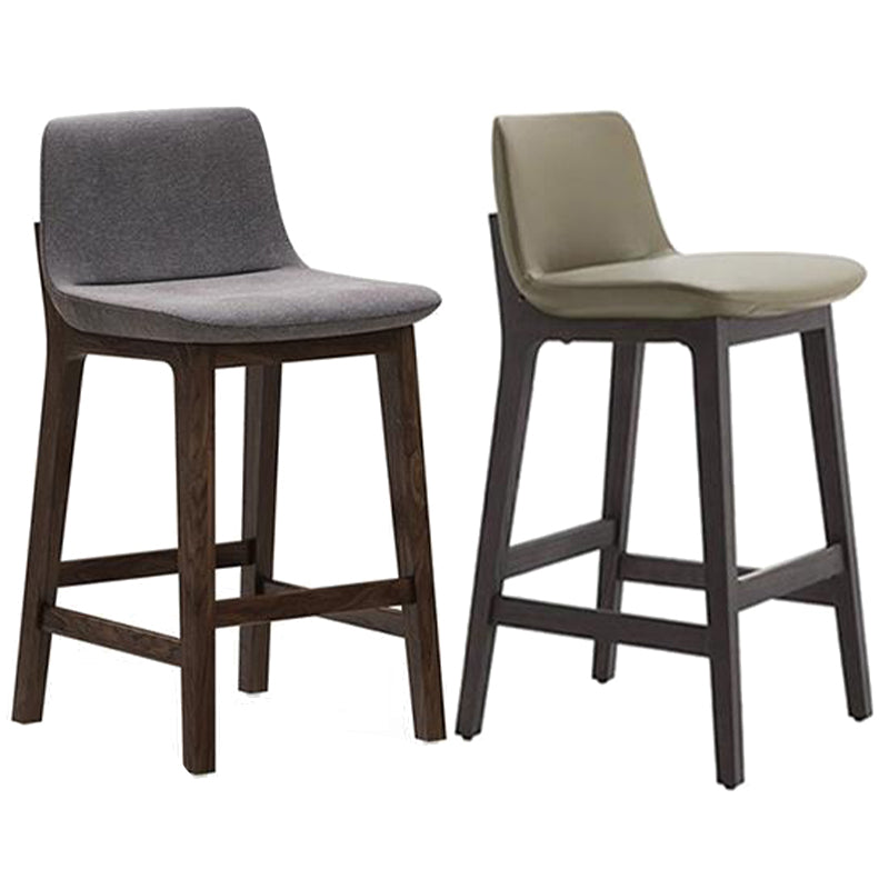 Contemporary Low Back Indoor Armless Bar Stool with Backrest