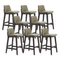 Contemporary Low Back Indoor Armless Bar Stool with Backrest