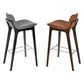 Contemporary Low Back Indoor Armless Bar Stool with Backrest