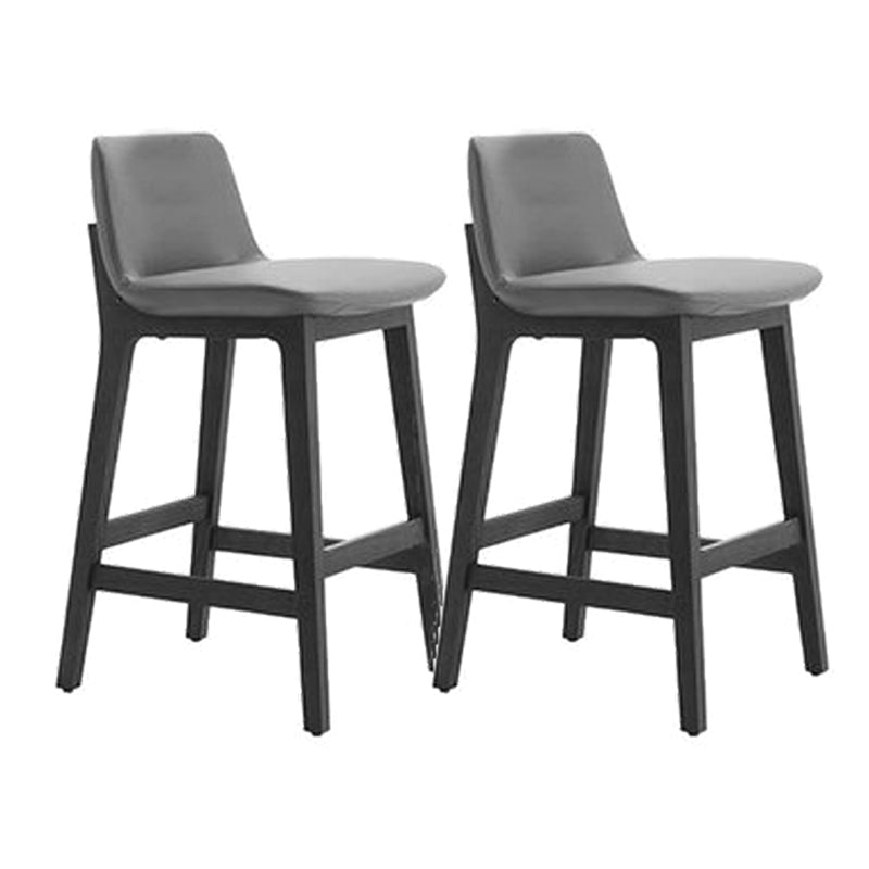 Contemporary Low Back Indoor Armless Bar Stool with Backrest