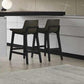 Contemporary Low Back Indoor Armless Bar Stool with Backrest