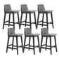 Contemporary Low Back Indoor Armless Bar Stool with Backrest