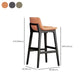 Contemporary Low Back Indoor Armless Bar Stool with Backrest