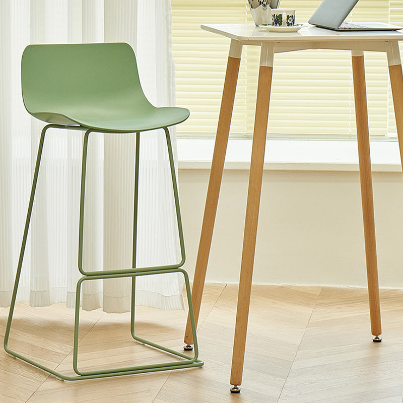 Nordic Style Indoor Backrest Counter High Stool with Metal Base Clearhalo 'Bar Furniture' 'Bar Stools' 'bar_stools' 'furn' 'furn_bar_stools' 'Furniture' 'Kitchen & Dining Furniture' 7605226