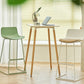 Nordic Style Indoor Backrest Counter High Stool with Metal Base Clearhalo 'Bar Furniture' 'Bar Stools' 'bar_stools' 'furn' 'furn_bar_stools' 'Furniture' 'Kitchen & Dining Furniture' 7605227