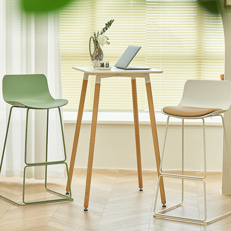 Nordic Style Indoor Backrest Counter High Stool with Metal Base Clearhalo 'Bar Furniture' 'Bar Stools' 'bar_stools' 'furn' 'furn_bar_stools' 'Furniture' 'Kitchen & Dining Furniture' 7605227