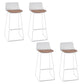 Nordic Style Indoor Backrest Counter High Stool with Metal Base White 4 Piece Set Clearhalo 'Bar Furniture' 'Bar Stools' 'bar_stools' 'furn' 'furn_bar_stools' 'Furniture' 'Kitchen & Dining Furniture' 7605238