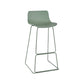 Nordic Style Indoor Backrest Counter High Stool with Metal Base Green 1 Piece Bar Stool(30"H) Clearhalo 'Bar Furniture' 'Bar Stools' 'bar_stools' 'furn' 'furn_bar_stools' 'Furniture' 'Kitchen & Dining Furniture' 7605243