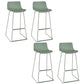 Nordic Style Indoor Backrest Counter High Stool with Metal Base Green 4 Piece Set Bar Stool(30"H) Clearhalo 'Bar Furniture' 'Bar Stools' 'bar_stools' 'furn' 'furn_bar_stools' 'Furniture' 'Kitchen & Dining Furniture' 7605245