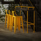 Wood and Metal Bar Stool and Table Set 1/3/4/5/6 Pieces Rectangular Clearhalo 'Bar Furniture' 'furn' 'furn_home_bar_bar_sets' 'Furniture' 'Home Bars & Bar Sets' 'home_bar_bar_sets' 'Kitchen & Dining Furniture' 7605305