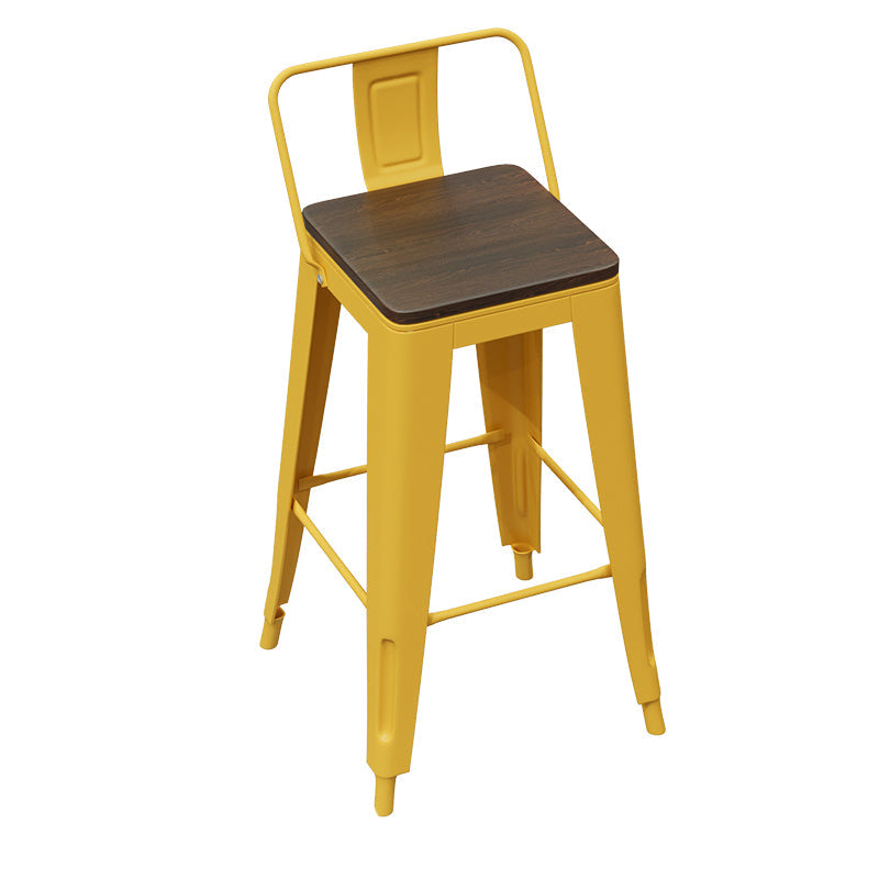 Wood and Metal Bar Stool and Table Set 1/3/4/5/6 Pieces Rectangular Chair(s) None Yellowish Brown Clearhalo 'Bar Furniture' 'furn' 'furn_home_bar_bar_sets' 'Furniture' 'Home Bars & Bar Sets' 'home_bar_bar_sets' 'Kitchen & Dining Furniture' 7605308