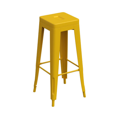 Wood and Metal Bar Stool and Table Set 1/3/4/5/6 Pieces Rectangular Chair(s) None Yellow Clearhalo 'Bar Furniture' 'furn' 'furn_home_bar_bar_sets' 'Furniture' 'Home Bars & Bar Sets' 'home_bar_bar_sets' 'Kitchen & Dining Furniture' 7605310