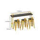 Wood and Metal Bar Stool and Table Set 1/3/4/5/6 Pieces Rectangular Clearhalo 'Bar Furniture' 'furn' 'furn_home_bar_bar_sets' 'Furniture' 'Home Bars & Bar Sets' 'home_bar_bar_sets' 'Kitchen & Dining Furniture' 7605319