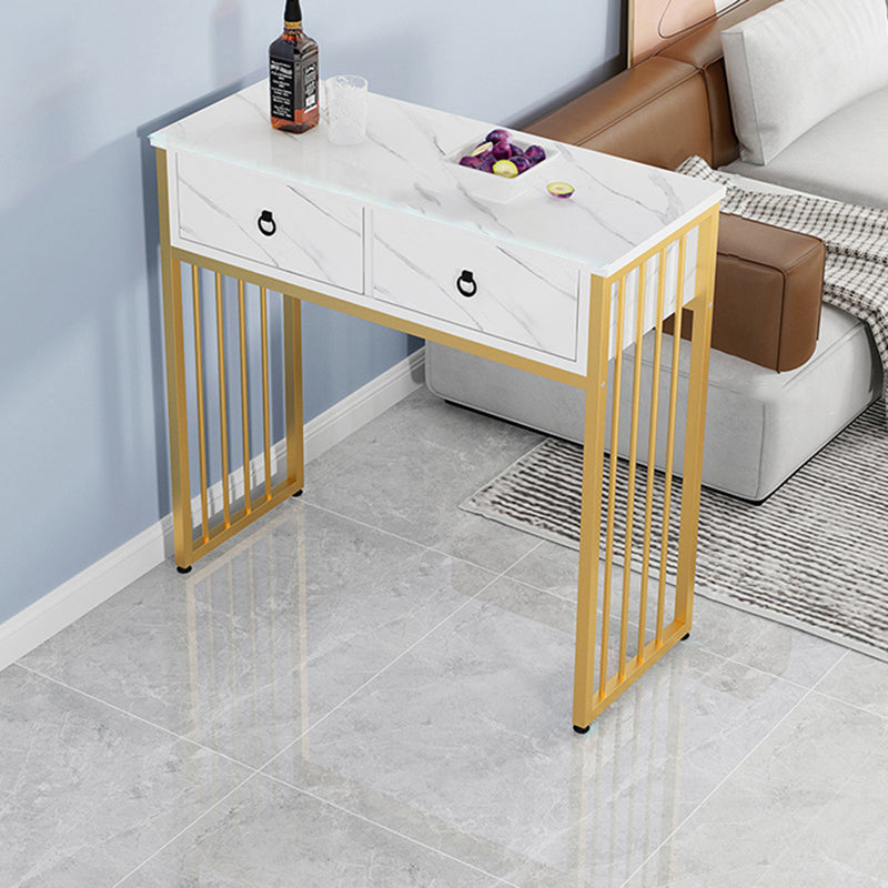 Glamouröser, rechteckiger Kneipentisch aus Holz in Barhöhe für das Wohnzimmer