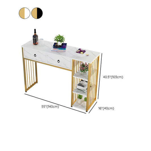 Glam Style Wood Rectangle Bar Hoogte Pub Tafel voor woonkamer
