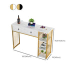 Glam Style Wood Rectangle Bar Hoogte Pub Tafel voor woonkamer