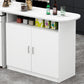 Contemporary Style Specialty Wood Bar Height Pub Table for Kitchen White Without Chairs Clearhalo 'Bar Furniture' 'Bar Tables' 'bar_tables' 'furn' 'furn_bar_tables' 'Furniture' 'Kitchen & Dining Furniture' 7605488
